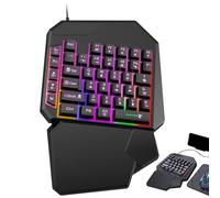 Générique Ergonomic Keyboard, Programmable -Handed Keypad, Professional Game Controller, PC Keypad, Professional Game Keypad, Ergonomic Game Controller Plug and Play for PC Gamer