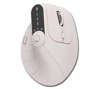 Générique Ergonomic Triple-Connect Wireless Mouse,Ergonomic Mouse with Volume Knob,Tri-Mode Wireless,Screen Display,Programmable Knob,4 DPI Settings (Beige)