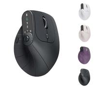 Générique Ergonomic Triple-Connect Wireless Mouse, Ergonomic Vertical Mouse, with 4 Adjustable Dpi and USB-C Receiver, with Multi-Function Knob, for Laptop/Computer/Pc (Black)