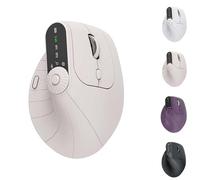 Générique Ergonomic Triple-Connect Wireless Mouse, Ergonomic Vertical Mouse, with 4 Adjustable Dpi and USB-C Receiver, with Multi-Function Knob, for Laptop/Computer/Pc (Beige)