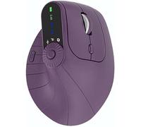 Générique Ergonomic Triple-Connect Wireless Mouse, Vertical Ergonomic Mouse with 4 Adjustable DPI, Bluetooth 5.0 & USB-C Receiver, for Laptop/PC/Mac, Multi-Knob & Type-C Charging (Purple)