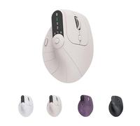 Générique Ergonomic Triple-Connect Wireless Mouse, Vertical Ergonomic Mouse with 4 Adjustable DPI, Bluetooth 5.0 & USB-C Receiver, for Laptop/PC/Mac (Grey)