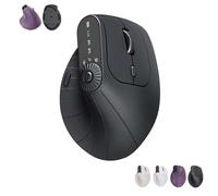 Générique Ergonomic Triple-Connect Wireless Mouse, Vertical Ergonomic Mouse with 4 Adjustable DPI, Multi-Device Bluetooth & 2.4G Connectivity, 57° Handshake Grip & Smart Display (Black)