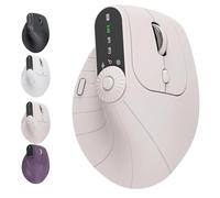 Générique Ergonomic Triple-Connect Wireless Mouse, Vertical Ergonomic Mouse with 4 Adjustable DPI, Screen Display, for Pain Relief for Office, Gaming, Design (Purple)