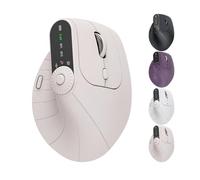 Générique Ergonomic Triple-Connect Wireless Mouse with 4 Adjustable DPI，Bluetooth 5.0 & USB-C Receiver, Screen Display，for Laptop/PC/Mac, Pain Relief for Office/Gaming/Design (Beige)