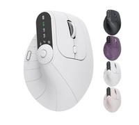 Générique Ergonomic Triple-Connect Wireless Mouse with 4 Adjustable DPI，Bluetooth 5.0 & USB-C Receiver, Screen Display，for Laptop/PC/Mac, Pain Relief for Office/Gaming/Design (White)