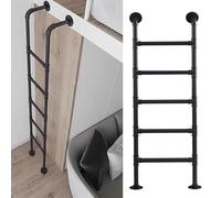 Générique Escabeau de sécurité Rond en métal Noir pour loft, bibliothèque, entrepôt, terrasse, Camping-Car, échelle de Secours Robuste pour puits de fenêtre - Charge maximale : 100 cm (39 po