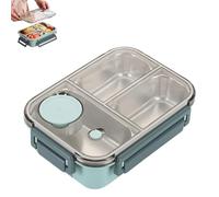 Générique Escentio Lunch Box,Stainless Steel Portable Escentio Lunch Box with Divided Compartments, Large Capacity, for Office,Travel Field Lodgings (Green)