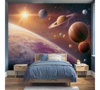 Générique Espace Papier Peint Panoramique Planète Papier Peint Univers Intissé Salon Chambre Mural Décoration 350 x 256 cm