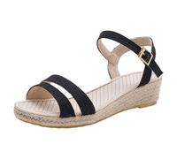 Générique Espadrilles Sandales Talon Compensé Femme Fermé Devant Sandale Plateforme à Lacet Chaussure Femme Ete Sandale Fermer Devant Unie Chaussures Plate-Forme En Paille