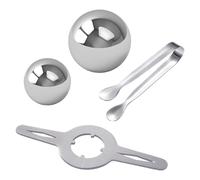 Générique Espresso Ball Chiller - 4 Piece No Dilution Extract Brew Chilling Tool, Iced Coffee Metal Spheres, Heavy Duty Food-Grade Stainless Steel, Stress Reliever Tool, for Coffee Bourbon Cocktails