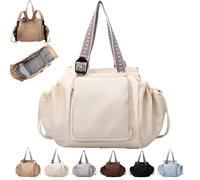 Générique Essential Tote Bag, Everyday Multifunctional Travel Organizer, Boasts Great Storage Capacity (Beige)
