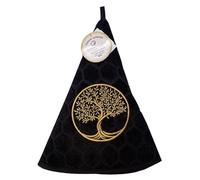 Générique ESSUIE Main Rond en ÉPONGE Tissage Jacquard Arbre DE Vie Noir QUALITÉ Premium
