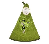 Générique Essuie Main Rond en éponge Tissage Jacquard olive cigale Vert Qualité Premium