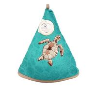 Générique Essuie Main Rond en éponge Tissage Jacquard Tortue Bleu Qualité Premium
