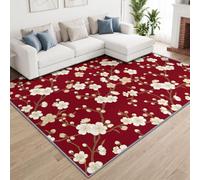 Générique Est-Asiatique Classique Chinois Japonais Tapis Poils Courts Résistant aux Griffures Animaux, Fleurs de Prunier Fils d'or Tapis 120 x 170 cm ChambreAntidérapant pour Bureau entrée Salon