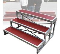 Générique Estrades de chœur Pliables, Plateforme de scène métallique antidérapante et Portable à Plusieurs Niveaux, Estrade Commerciale pour chœurs, marches de Podium Mobiles à 2 Niveaux, idéale pour