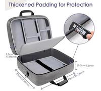 Générique Estuche De Mezclador De DJ - Bolsa Portátil De Audio | Organizador Resistente Con Compartimentos Ajustables Para Micrófonos, Cuerdas, Estudio Musical Y Equipo De Grabación