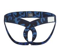 Générique Et Tac sous-vêtements pour Hommes, Fesses Sexy, Double String, sous-vêtements, Taille Basse Robe De Soie pour Homme Longue (Blue, M)