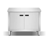 Générique Établi à Double Porte en Acier Inoxydable épais - Grande Armoire de Rangement pour Usage Commercial, idéal pour hacher, pétrir et préparer Les Aliments - Durable, Stable et Multifonctionnel