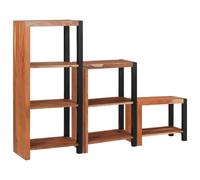 Générique Étagère 3 pcs Marron 50 x 30 x 110 cm Bois d'acacia Massif Meubles Étagères Bibliothèques (Poids 33.76KG)