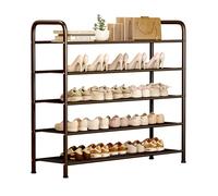 Générique Étagère à Chaussures en Métal À 5 Niveaux pour Placard, Pouvant Accueillir Jusqu'à 20 À 25 Paires de Chaussures, Range Chaussure Industrielles en Maille Robuste, Noir