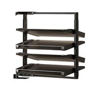 Générique Étagère À Chaussures Pivotante, Étagère De Rangement Verticale Réglable en Hauteur, Meuble À Chaussures À Plusieurs Niveaux avec Fixation Latérale À 90°(4 Tier)