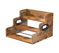 Générique Étagère à Liqueurs, Étagère à Whisky pour Établissements, Rangement Vintage en Bois à 3 Niveaux pour Club Whisky Cuisine Sirops Café