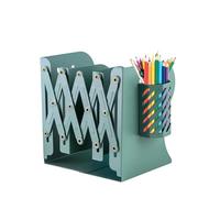 Générique Étagère à Livres de Bureau, bibliothèque pour Bureau, Organisateur d'étagère à Livres télescopique, Organisateur de en métal avec Porte-Stylo, étagère d'organisation de, bibliothèque de