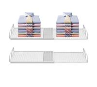 Générique Étagère à Tension pour Placard Rack Métallique Réglable 38-62 Cm