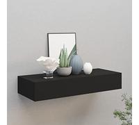 Générique Étagère à tiroir Murale Noir 60x23,5x10 cm MDF,Étagères murales & corniches-330257