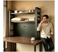 Générique Etagere Bureau a Poser sur Bureau, Organiseur de Bureau avec Panneau Perforé, Etagères Extensibles à Deux Niveaux pour Chambre à Coucher,3tier,21.6in
