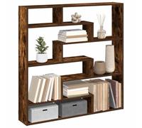 Générique Étagère Cube Murale 7 Compartiments en Bois d'ingénierie chêne fumé, étagère Flottante de Rangement pour Salon, Chambre, Design Intemporel Facile à Nettoyer