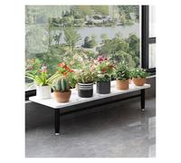 Générique Étagère d’Appui de Fenêtre Réglable, Support pour Plantes avec Panneau Mélaminé et Pieds en Acier, sans Perçage, pour Chat, Salle de Bain, Salon, Balcon(Black,120x30cm/H25~45cm)