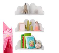Générique Étagère d'angle D'Exposition | 3 Pièces Bibliothèque Murale Nuage Décor D'Intérieur,Présentoir pour Tablette de Rangement d'angle - Chambre Salon Salle de Bains Bureau Petits Espaces