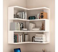 Générique ÉTagèRe d'angle Murale, éTagèRe Flottante d'angle à 3 Niveaux, Bois Massif, Capacité De Charge De 220 LB for Salon, Chambre à Coucher, Bureau