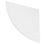 Générique Étagère d'angle Murale Triangulaire D'éventail 25 Cm Blanche en Bois-Plastique Vis et Tournevis, Support de Rangement Mural Cuisine, Salle de Bain et Bureau