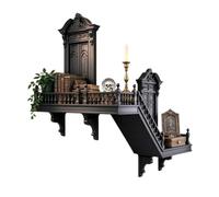 Générique Étagère d'angle Organisateur Gain de Place Vintage Imprimé en 3D | Étagère Flottante Décoration Murale Pour Maison de Campagne Bureau Fête Anniversaire Livre Bougie Jardinière Cadre