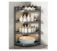 Générique Étagère d'angle réglable pour Salle de Bain, Meuble Triangulaire sur Pied, Organisateur Multi-Niveaux pour espaces restreints (WC), idéal pour dortoir, Chambre(Grey,4 Tiers)