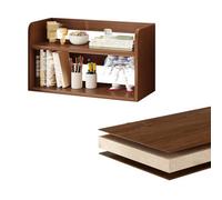 Générique Étagère De Bureau en Bois, Bibliothèque Organisateur 40/50/68cm, Étagère De Rangement De Comptoir, Organisateur De Tablette(2-Tier 50x20x40cm)