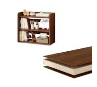 Générique Étagère De Bureau en Bois, Bibliothèque Organisateur 40/50/68cm, Étagère De Rangement De Comptoir, Organisateur De Tablette(3-Tier 40x20x65cm)