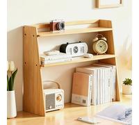 Générique Étagère de Bureau en Bois, Étagère Trapézoïdale à 3 Niveaux, Présentoir Ouvert for Bureau, Chambre ou Cuisine