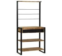 Générique Étagère de Cuisine 80x40x160 cm en Bois Brut d'acacia,Range-ustensiles pour la Cuisine,27.45KG-4015989