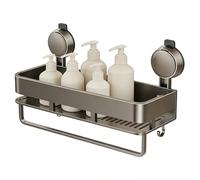 Générique Étagère de Douche à Ventouses,Rangement Murale Salle De Bains,Tablette de Rangement Shampoing - pour Chambre Dortoir Dressing Toilettes Hôtel
