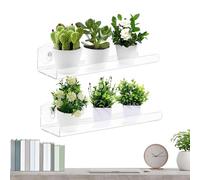Générique Étagère De Fenêtre pour | 2 Pièces Support De Jardinière À Ventouses Transparentes | Étagère De Fenêtre De Cuisine pour - pour Salon Chambre Bureau Balcon Jardin Intérieur