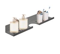 Générique Étagère De Lavabo Suspendue Au Robinet | Organisateur Mural pour Salle De Bain | Organisateur à Ventouses en Acier au Carbone Gain de Place pour Présentation de Parfum, Toilettes, Cuisine,