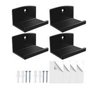 Générique Étagère de Présentation de Disques - Support en Acrylique 4 Pièces,Support Mural pour Disques Vinyle | pour Albums Objets de Collection Chambre à Coucher Salon Bandes Dessinées Bibliothèque