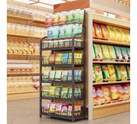 Générique Étagère de Rangement à Plusieurs Niveaux, présentoir à Snacks Multi-Niveaux, étagère de Sol Peu encombrante pour Organiser Chips et Autres Aliments dans Les Cuisines, supermarchés et salles