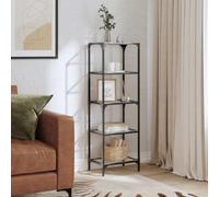 Générique Étagère de Rangement avec Dessus en Verre Transparent Acier,Maison & Jardin,Produits ménagers,Rangement & Organisation,Crochets & patères,Transparent,11.79 KG,846040