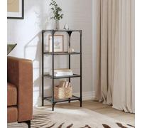 Générique Étagère de Rangement avec Dessus en Verre Transparent Acier Maison & Jardin Produits ménagers Rangement & Organisation Crochets & patères (Poids 9.79KG)